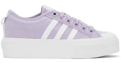 Adidas Originals Canvas Purple Nizza Platform Sneakers Lyst