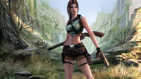 Download Wallpaper 1920x1080 Tomb Raider, Lara Croft, art picture Full ...