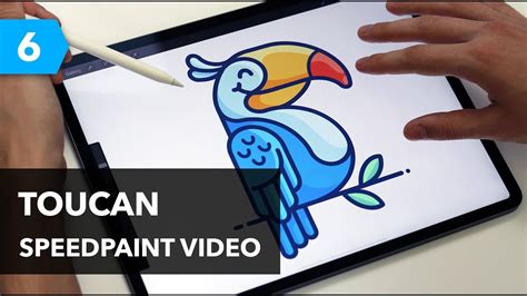 Ipad Pro And Procreate Speedpaint Toucan Youtube