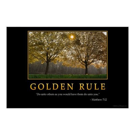 Golden Rule Poster Zazzle Golden Rule Design Your Own Poster
