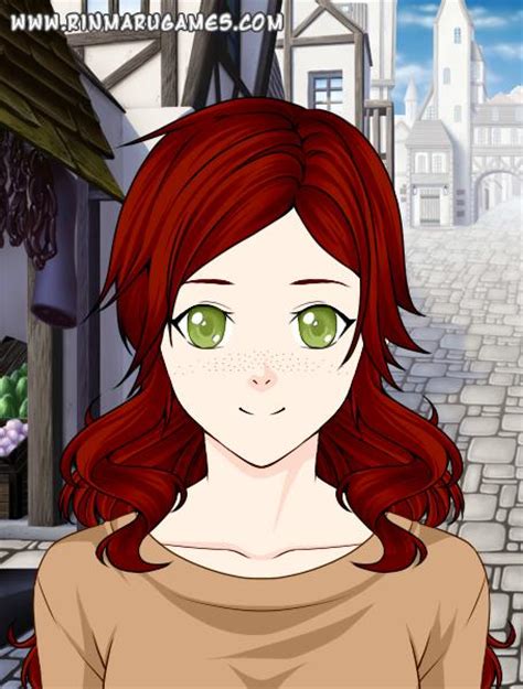 Anime Girl Red Hair Green Eyes By Fangirling Geek On Deviantart