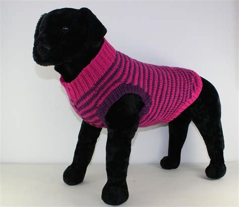 Chunky Stripe Dog Coat Knitting Pattern By Madmonkeyknits Dog Coat