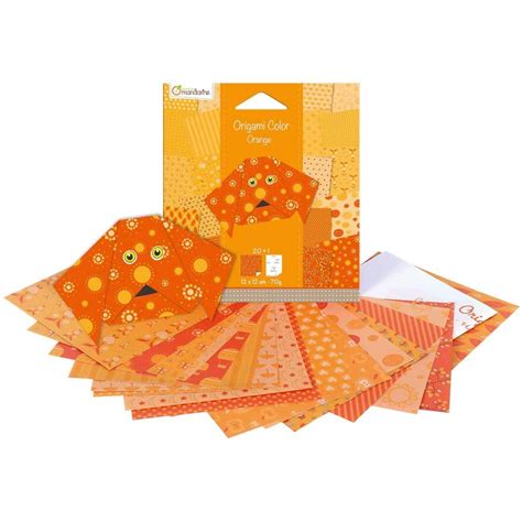 Papel Origami Color Orange Provoca Arte Material De Arte