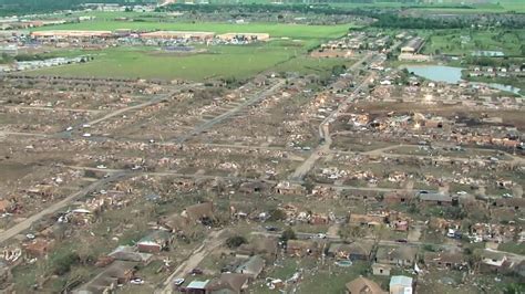 Aerial View Of Ef5 Tornados Path Moore Ok 2013 Youtube