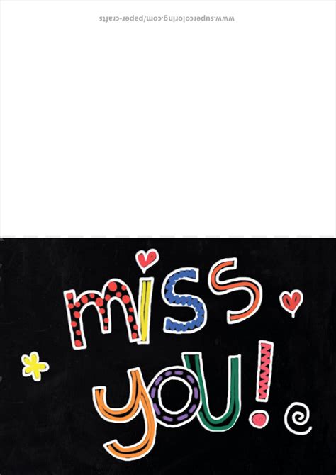 First, download and print off our adorable printables. Miss You Card | Free Printable Papercraft Templates
