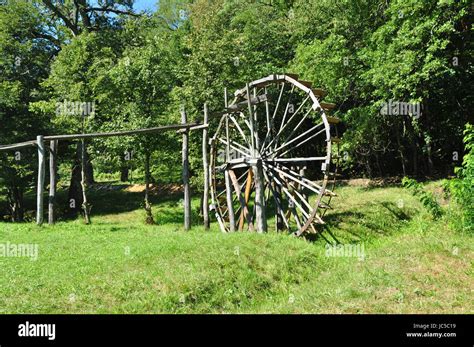 Sibiu Romania Ethno Museum Wood Water Mill Wheel Stock Photo Alamy