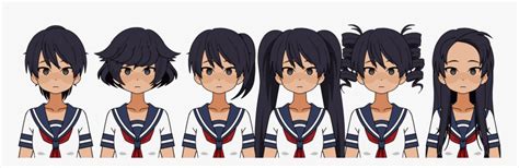 Yandere Simulator Hair Exports Yandere Simulator Black Hair Hd Png