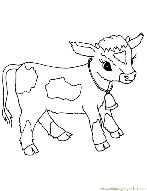 Baby Cow Cow Coloring Pages Farm Animal Coloring Pages Cute