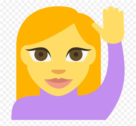 Person Raising Hand Emoji Clipart Raise Left Hand Emojihappy Emojis