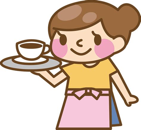 Waitress With A Cup Of Tea Clipart Free Download Transparent Png
