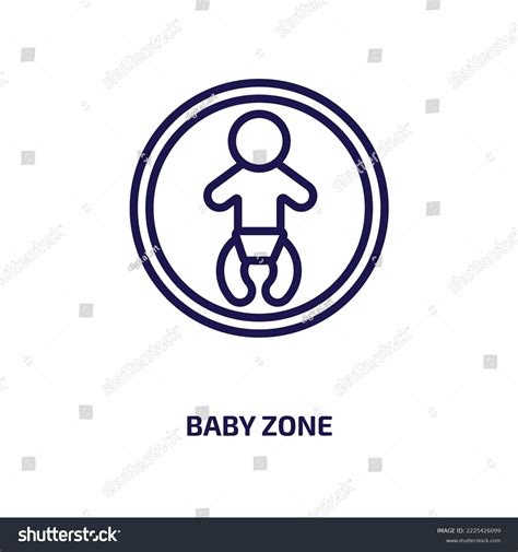 Baby Zone Icon People Collection Thin Stock Vector Royalty Free