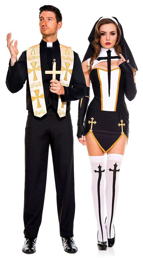 bad habit couples costume in 2019 couple halloween couple halloween costumes priest