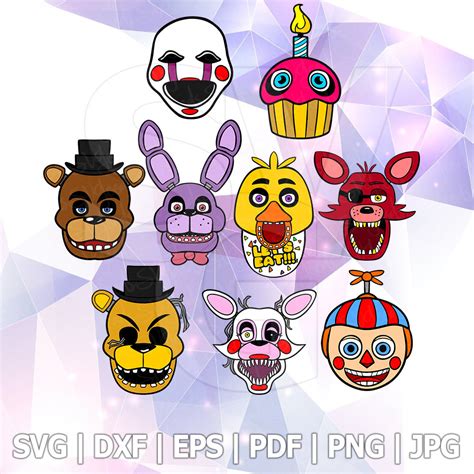 This is the only fnaf picture i'll be posting to this acount. FNAF Five nights at Freddy Characters Layered SVG DXF Vector