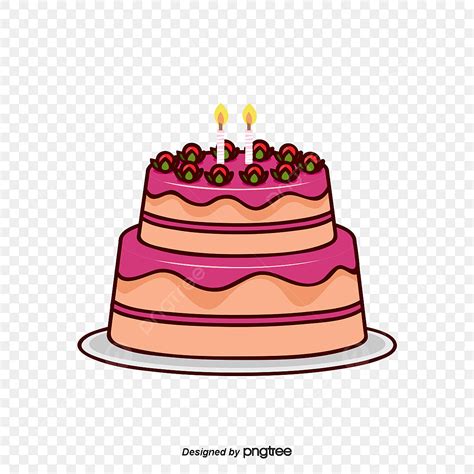 Torta De Cumpleaños De Dibujos Animados Vector Png Dibujos Clipart De