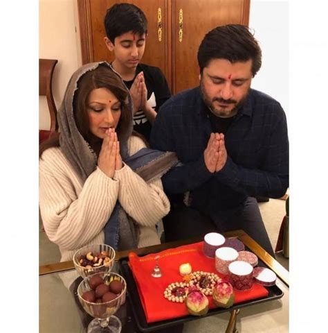 Sonali Bendre Celebrates Diwali In New York Shares Adorable Pics With Son And Husband Photos