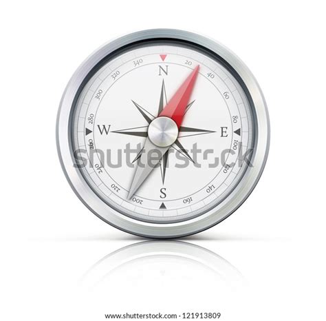 Vector Illustration Highly Detailed Compass Isolated Stock Vector