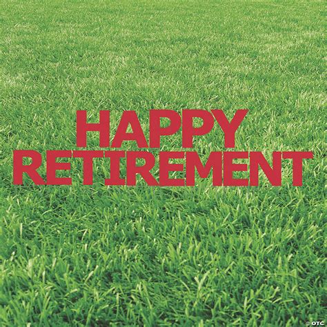 Red Happy Retirement Yard Signs Oriental Trading