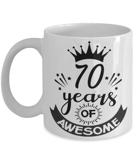 Happy 70th Birthday Mug Coffee Cup Etsy Uk