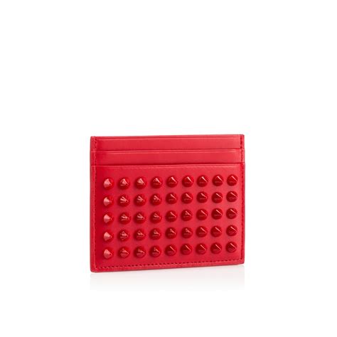 A label as iconic as it gets, christian louboutin's legacy breaks through beyond its famous footwear designs with a leather wallet offering that is deserving of the same attention. Christian louboutin Kios Spikes Card Holder in Red for Men | Lyst