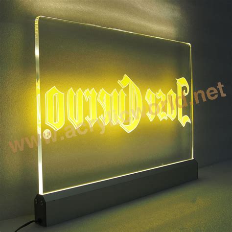 Acrylic Light Up Edge Lit Sign Base Buy Elegant Acrylic Rotating