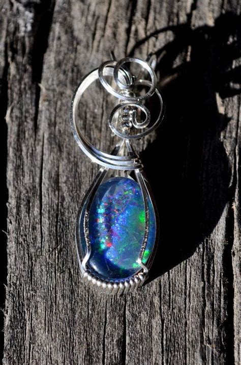 R2 Idaho Spencer Opal Triplet Wire Wrapped Sterling Pendant Etsy