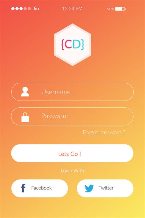 System backup will be conducted daily for maintenance of quality service. Design an app Login page on Behance