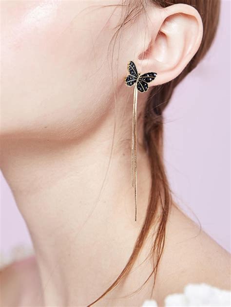 Butterfly Design Drop Earrings SheIn Sheinside Butterfly Design