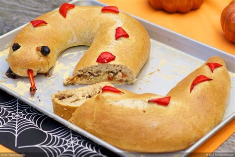 Halloween Spooky Calzone Snake Recipe