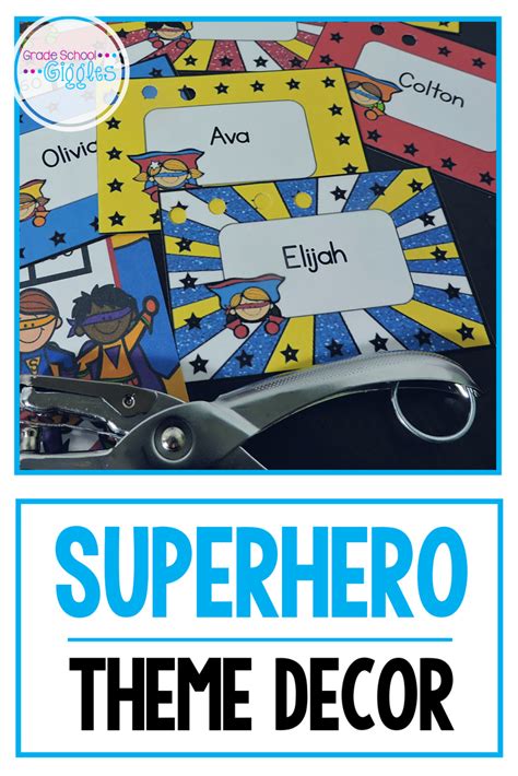 Superhero Theme Classroom Decor Bundle Editable Superhero Class