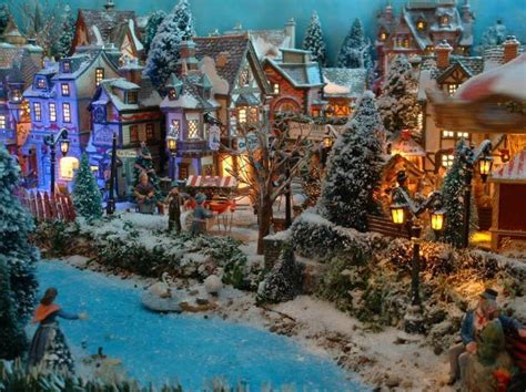 Christmas Village Ideas I Love All The Shrubs In This Christmas