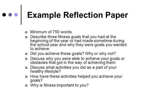 Example Of Reflection Paper It May Be A Template On Ones Opinions On
