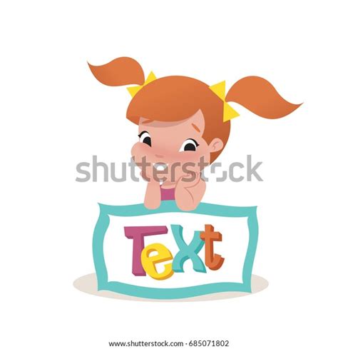 Little Girl Child Illustration Stock Vector Royalty Free 685071802