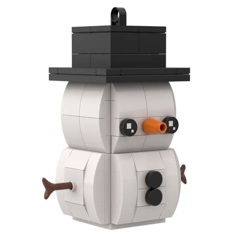 Lego Moc Snowman Brickheadz By Brickfolk Rebrickable Build With Lego