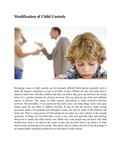 Ppt Modification Of Child Custody Powerpoint Presentation Free
