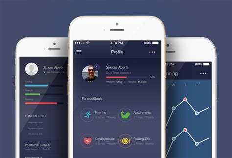 All you need is 7 minutes a day for seven months. Free Fitness App UI Kit PSD - GraphicsFuel