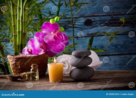 Spa Still Life Stock Photo Image Of Resort Orchid Stone