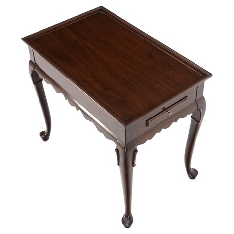 thomasville solid pecan end table side table with pull out tray at 1stdibs thomasville end