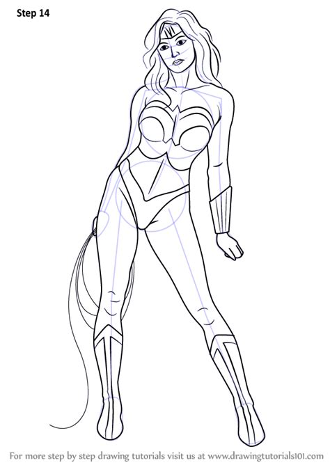 Learn How To Draw Wonder Woman Wonder Woman Step By Step Drawing