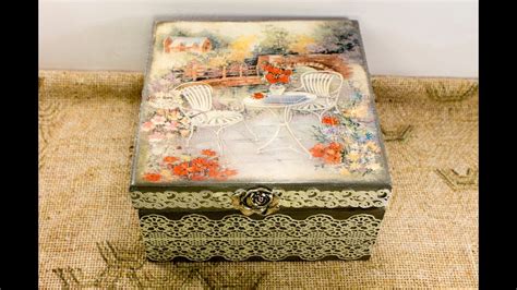 62 Lesson Decoupage On Wood Tutorial Decoupage Of Wooden Box For