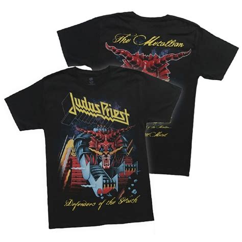 Judas Priest Defenders Of The Faith Jumbo Print T Shirt Cyberteez