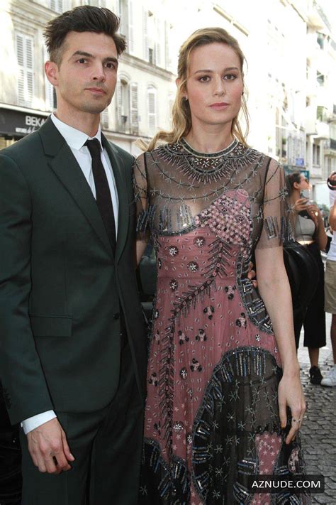 Brie Larson At Valentino Show During Haute Couture Fashion Hot