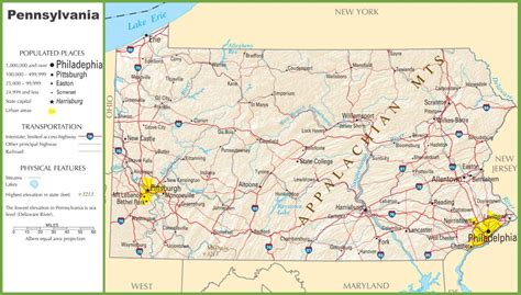 Pennsylvania Pa Road And Highway Map