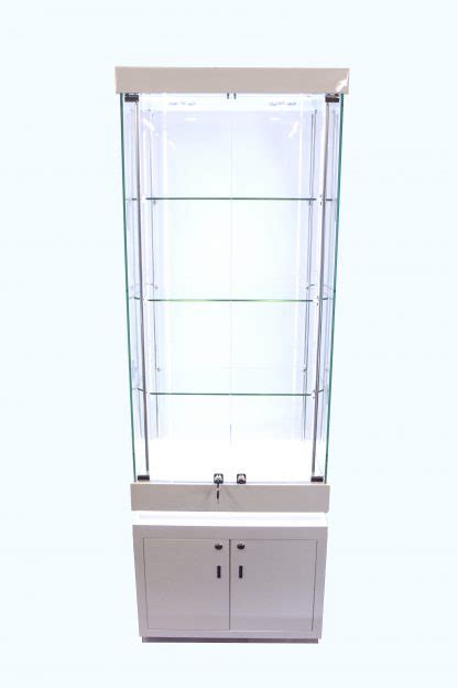Frameless Display Glass Cabinet 650x400x1900mm Sw Code 99052 Glass