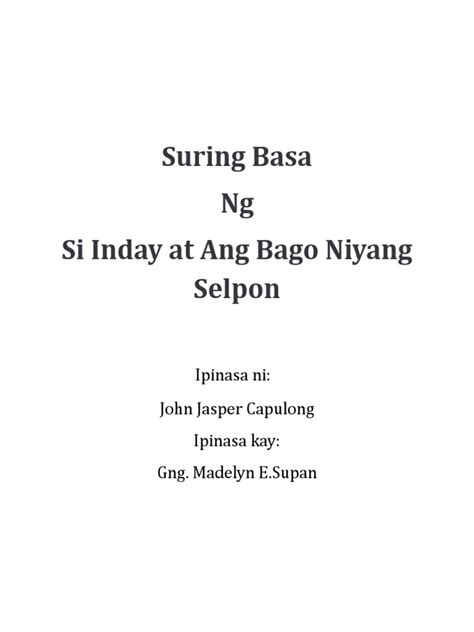 Suring Basa Si In Day At Ang Bago Niyang Selpon Blogbago