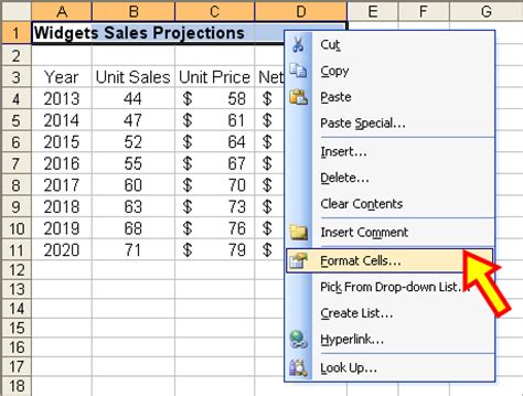 Toms Tutorials For Excel Using Center Across Selection Instead Of Merging Cells Tom Urtis