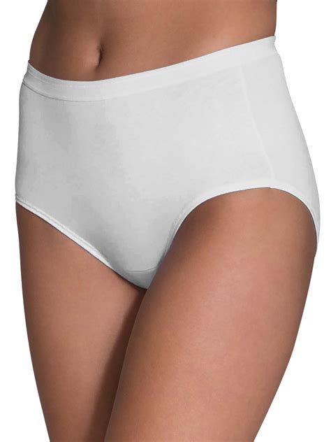 Fruit Of The Loom Women S White Cotton Brief Panties Pack