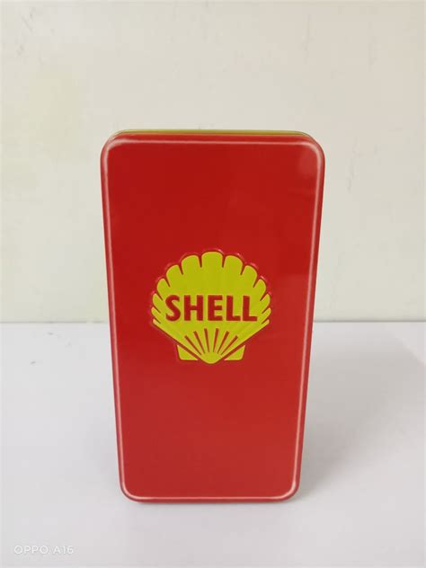 Shell Feul Oil Tin With Free Face Towel Hobbies And Toys Collectibles