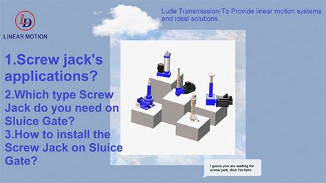 Screw Jack Application For 2 Screw Jacks Sluice Gate Youtube