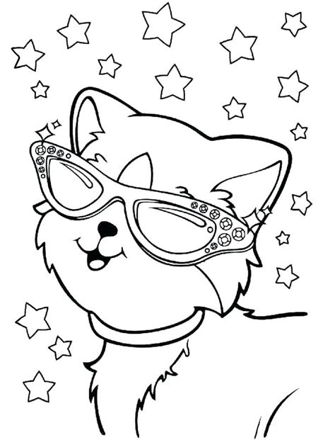 Here is a small collection of cute cat coloring pages for kids that will ensure your that he has an amusing time as he remembers his favorite furry little friend. Lisa Frank Cat Wearing Glasses Coloring Page - Free ...