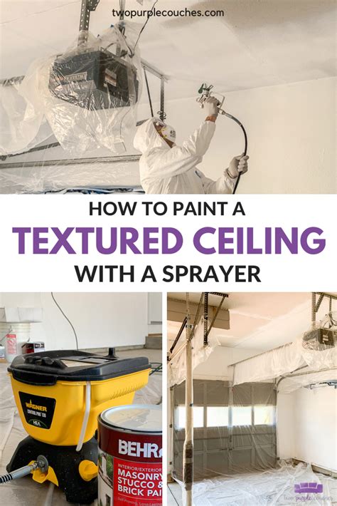 Spray sand ceiling texture types. Paint a Textured Ceiling with a Paint Sprayer - two purple ...